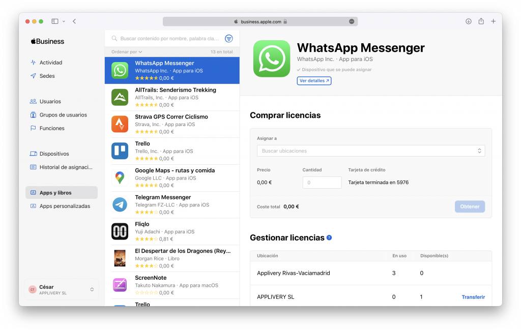 Apple Business Manager Interface