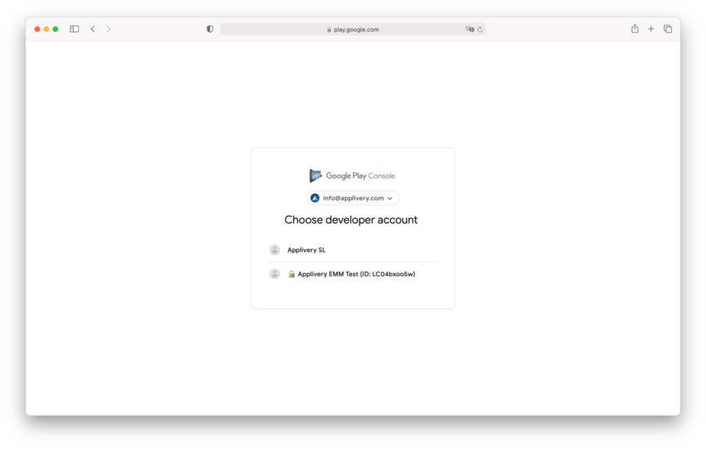 developer-account | Applivery