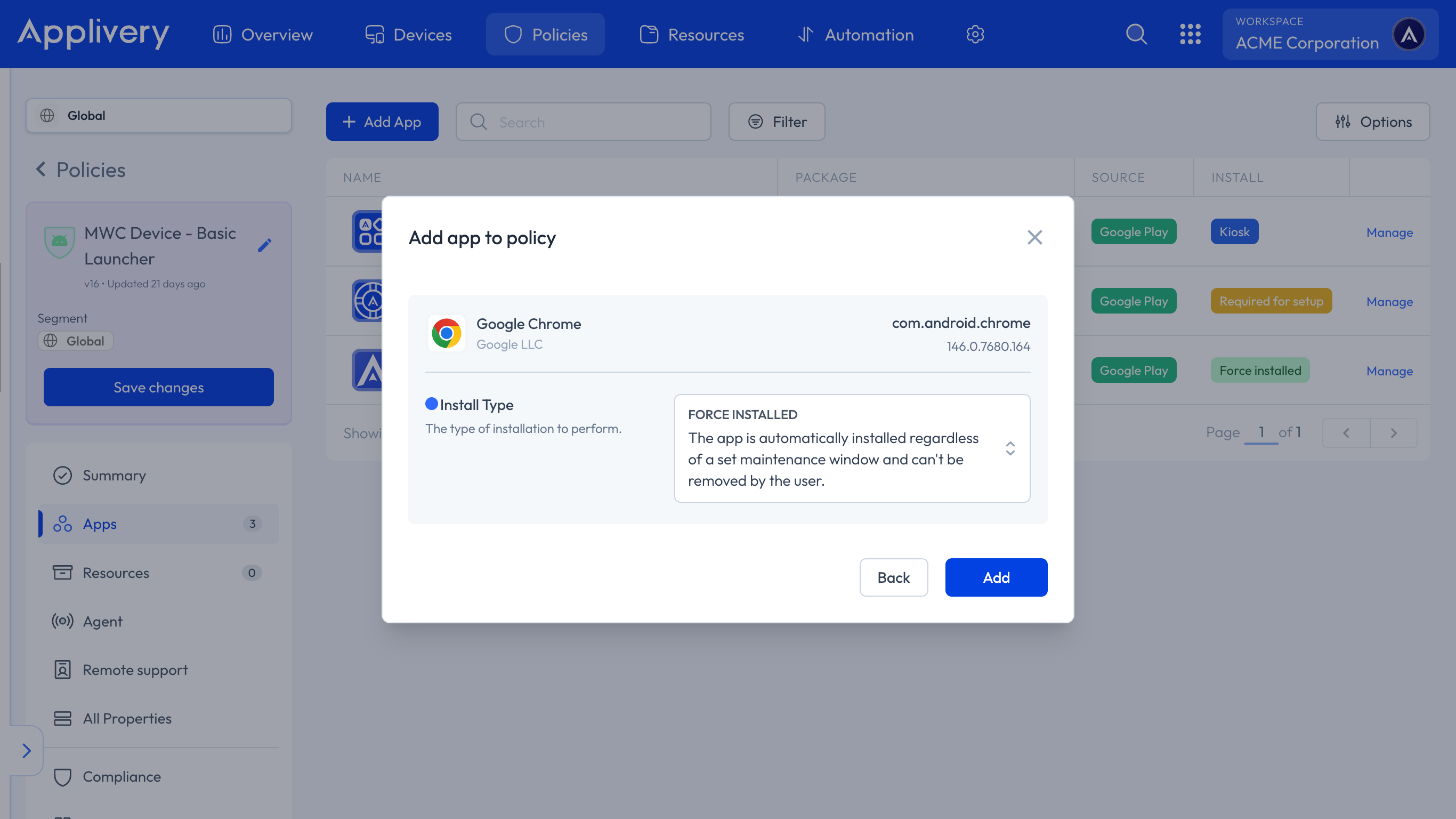 chrome force install