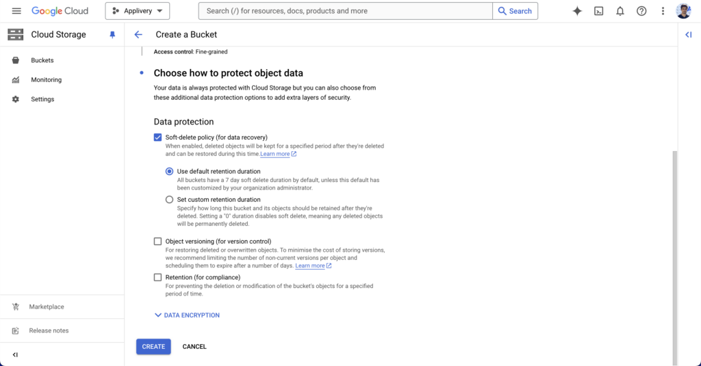 step2-gcp-cloudstorage-005 | Applivery