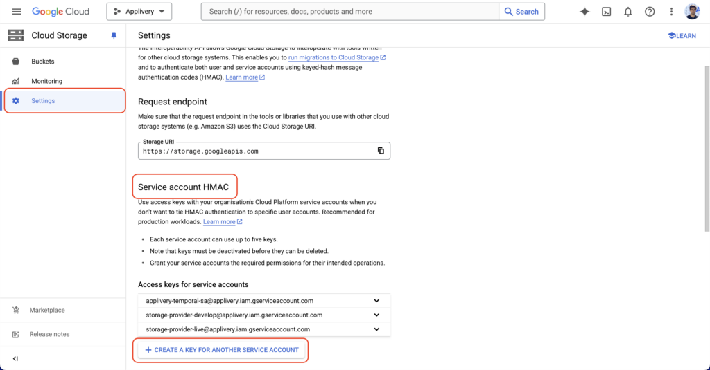 step1-gcp-cloudstorage-interoperability | Applivery