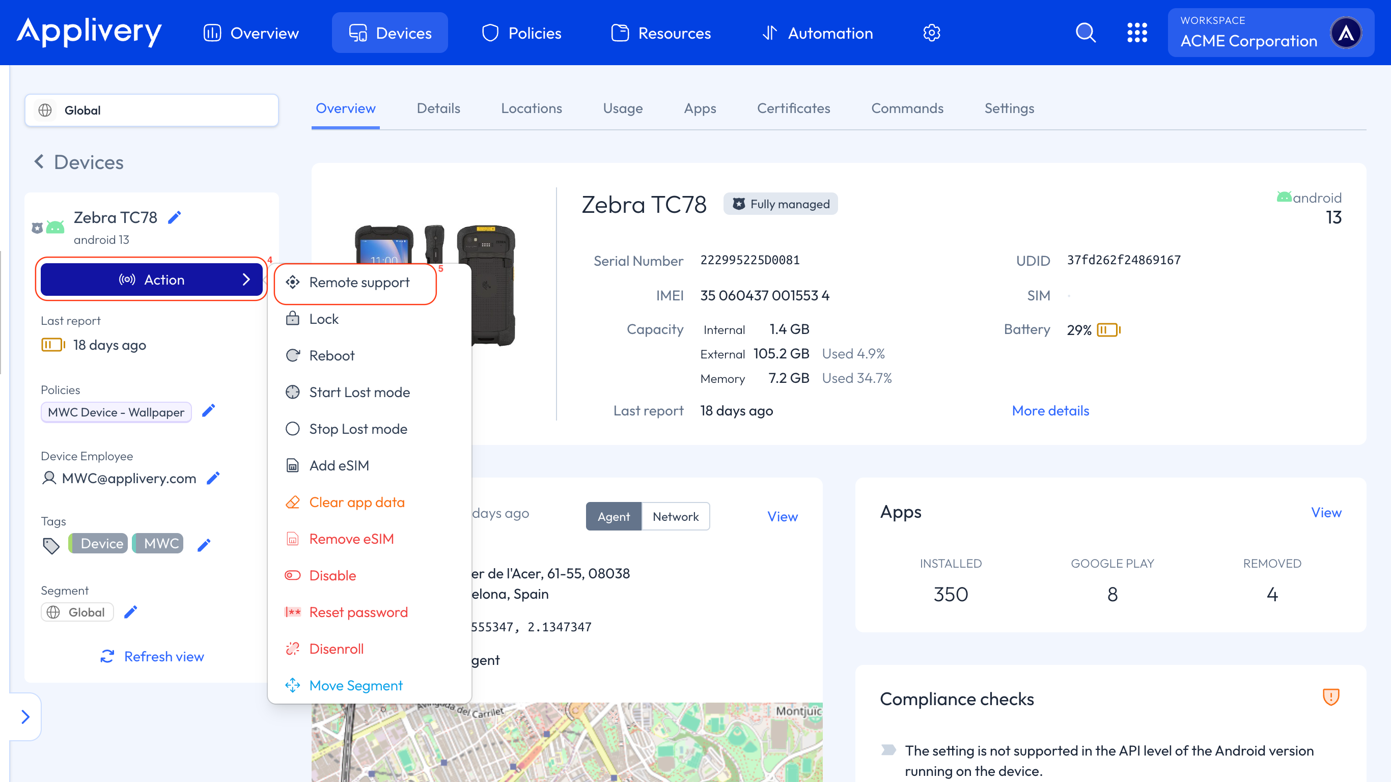 action remote support