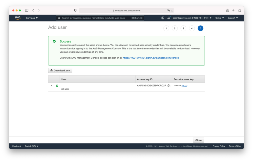 s3-custom-bucket-credentials | Applivery