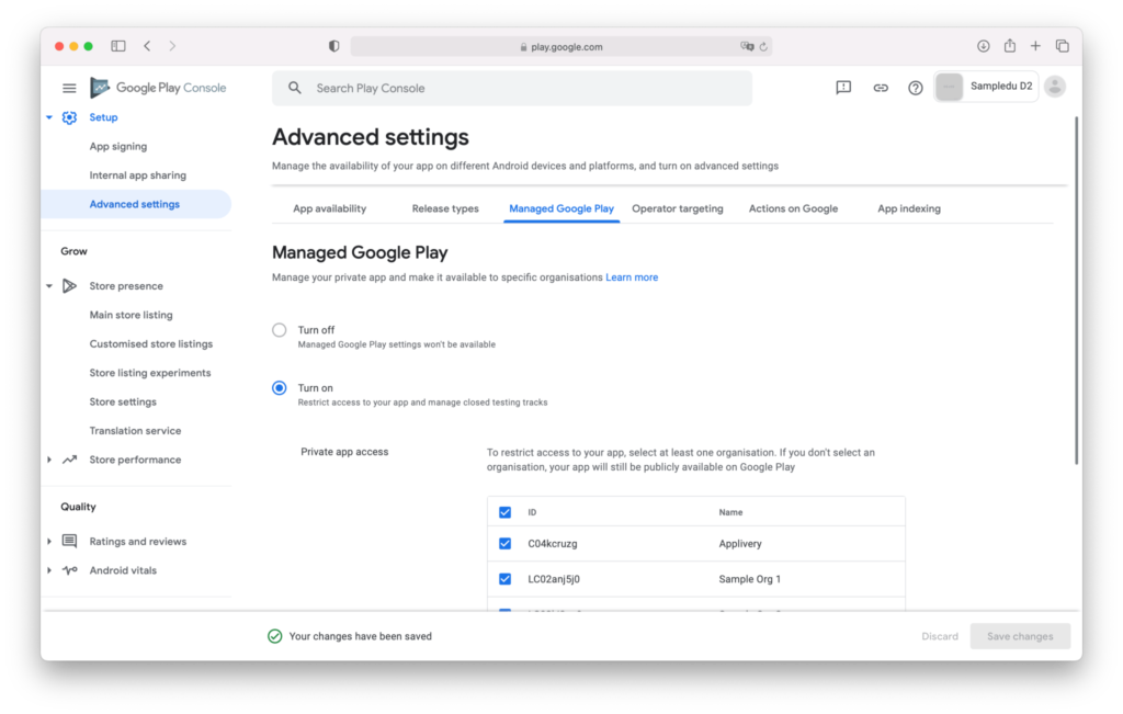 play-console-share-org | Applivery