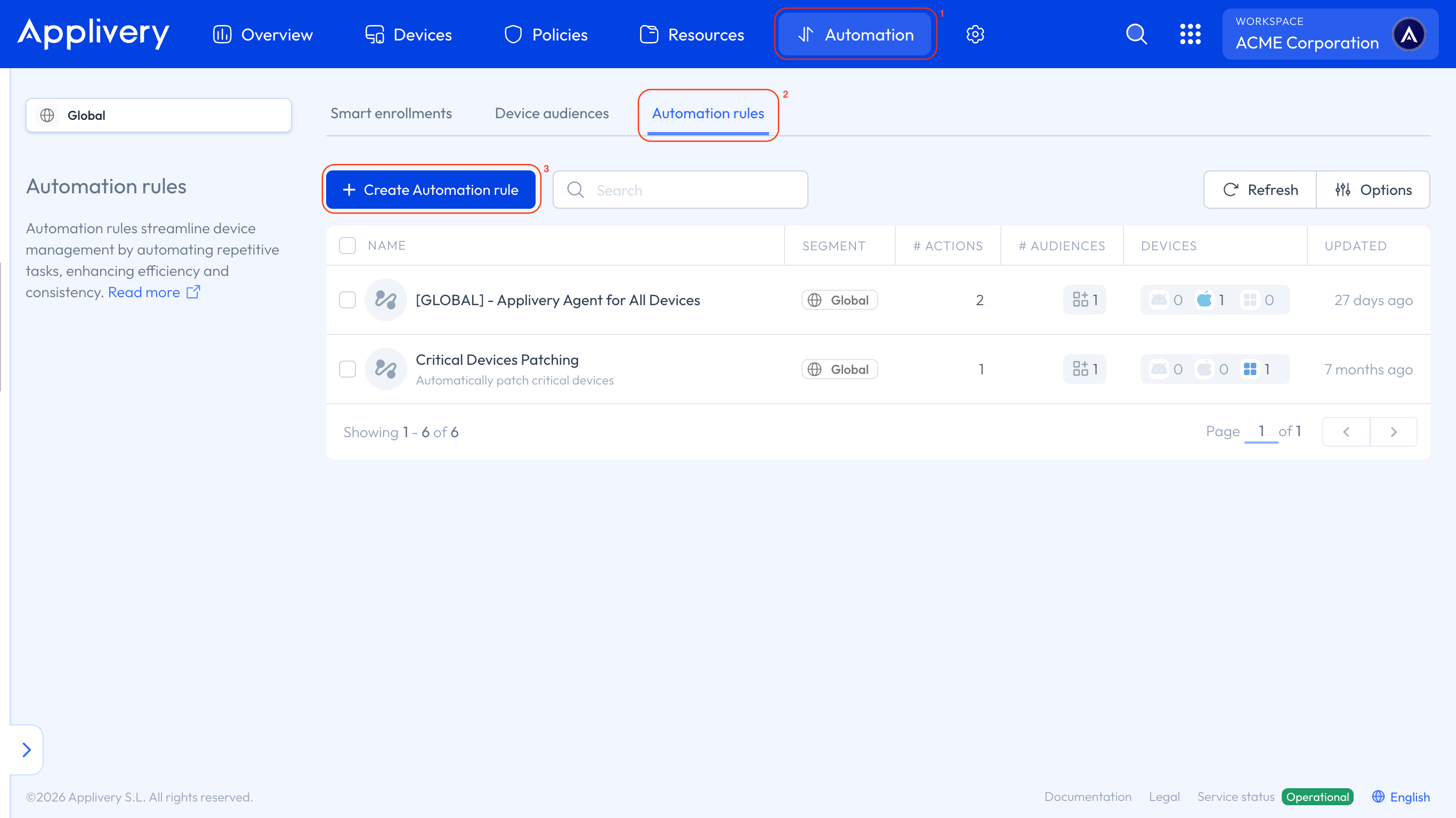 create automation rule