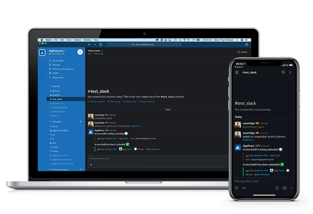 applivery-slack-macIphone | Applivery