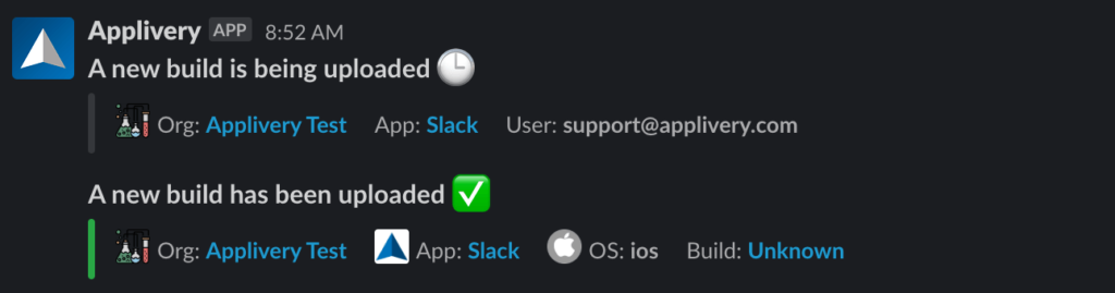 new-builds-messages | Applivery