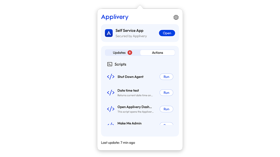actions self service