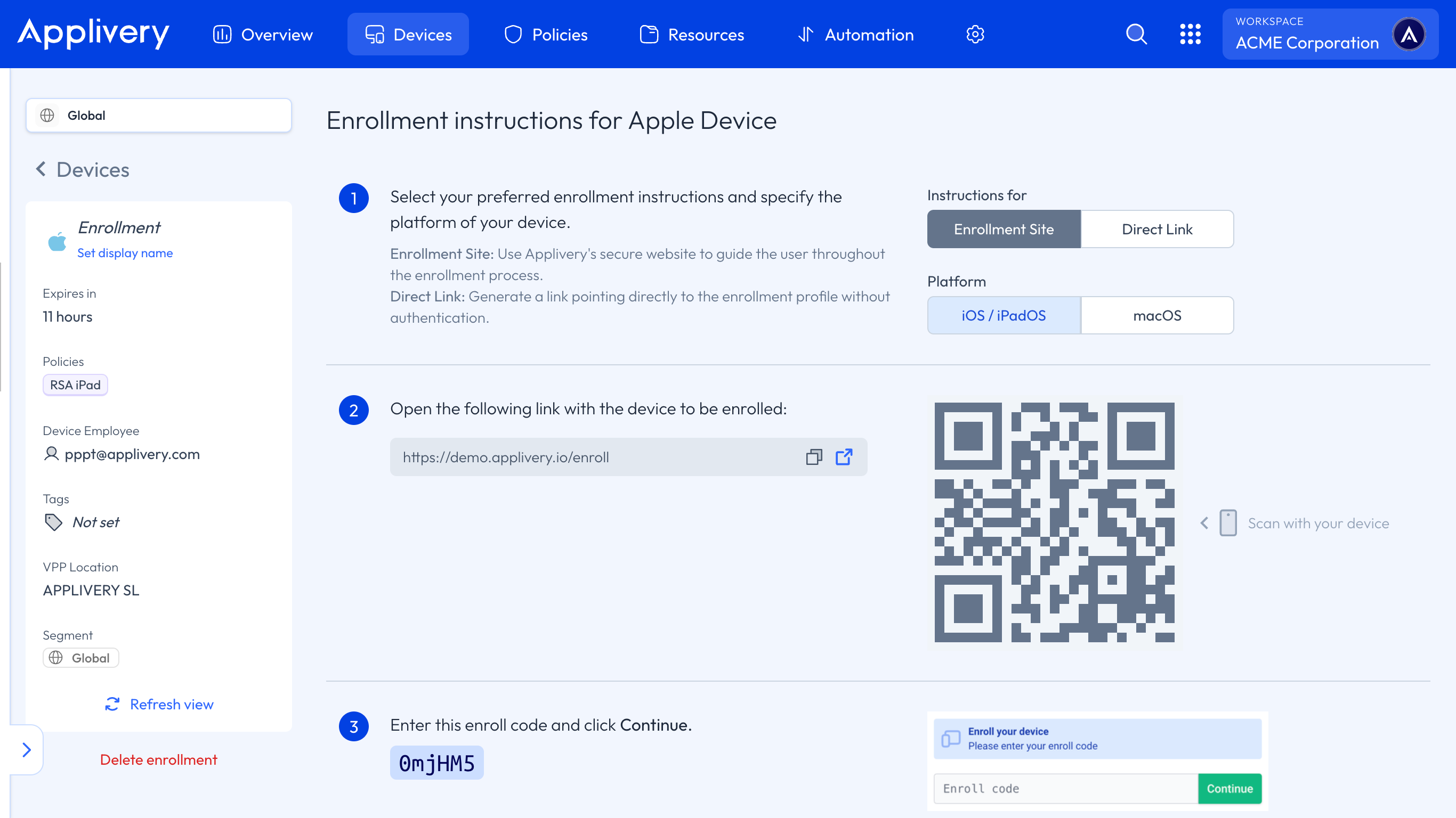 enrollment instructions