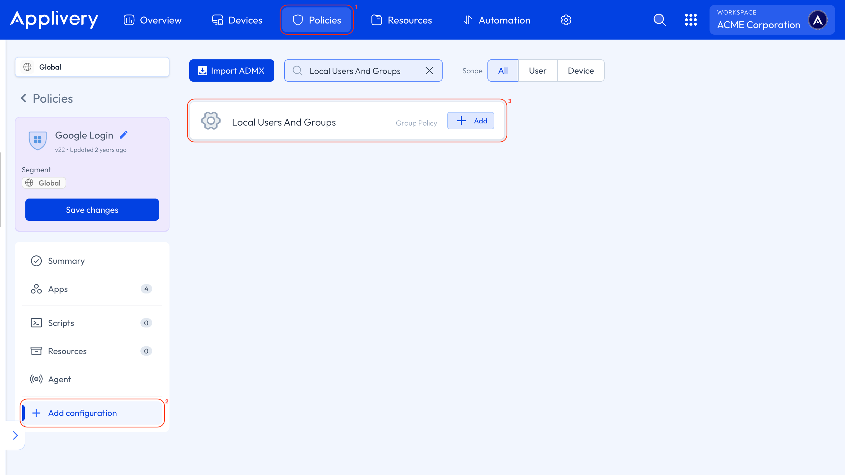 local users and groups