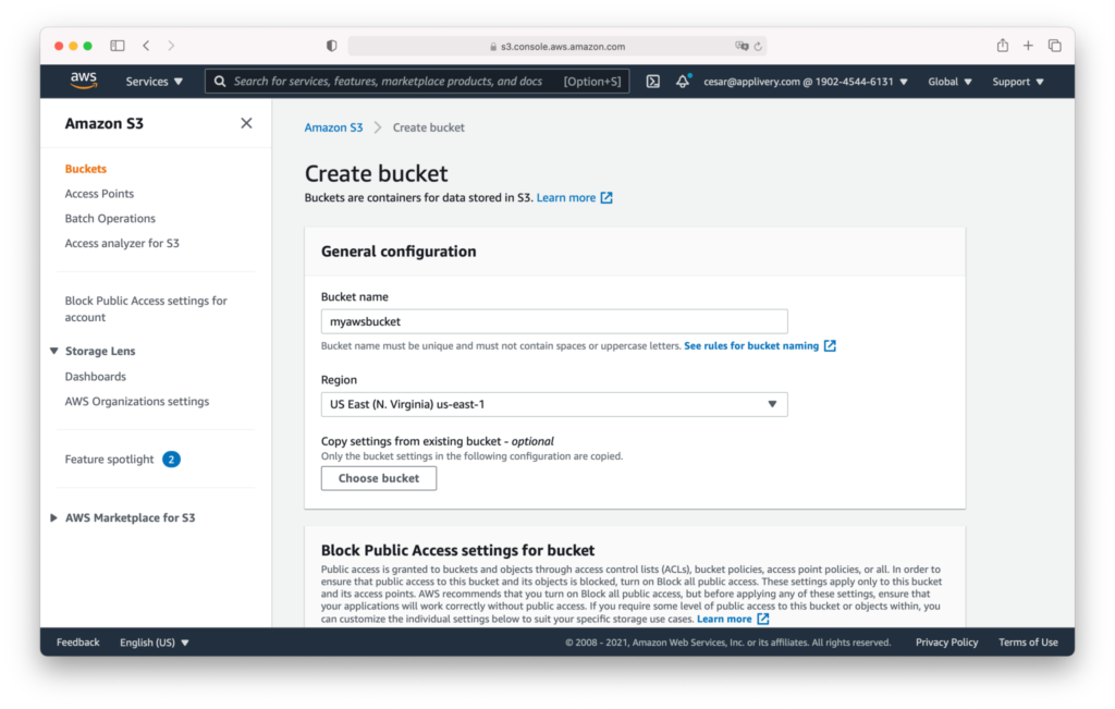 s3-custom-bucket-name | Applivery