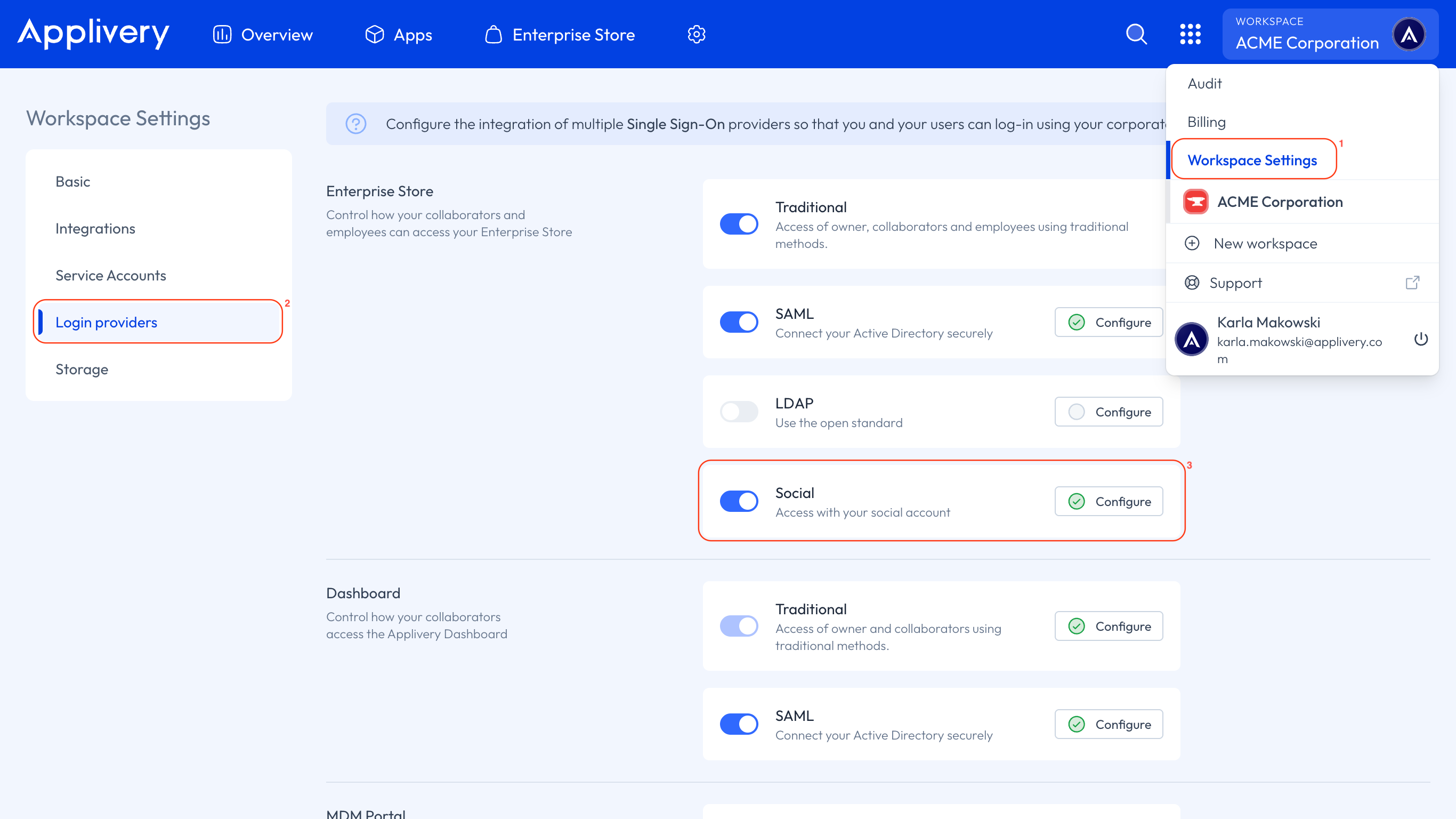 google login provider