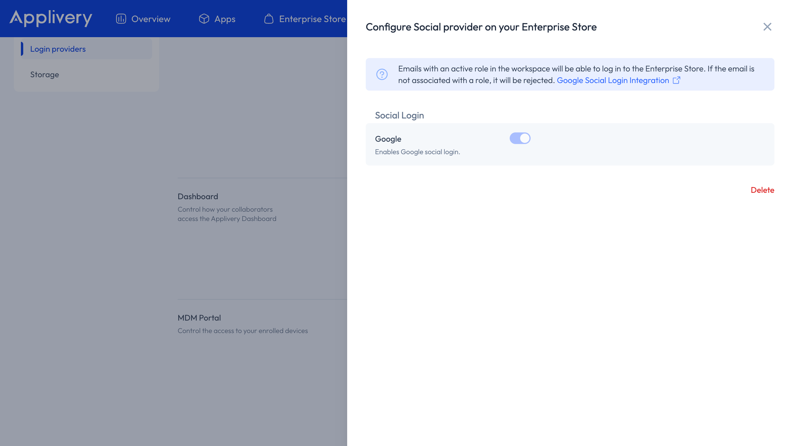 google login provider save