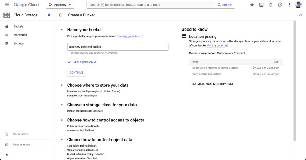 step2-gcp-cloudstorage-001 | Applivery